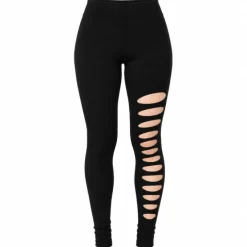 Legging gaten zwart - one size