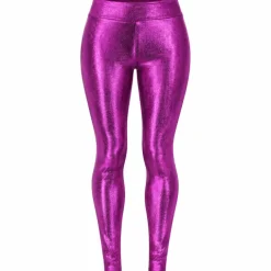 Legging metallic paars - one size