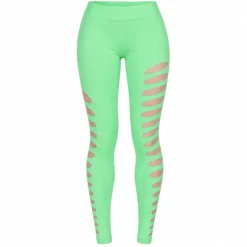 Legging neon gaten groen - one size