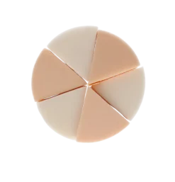 Make-up sponsjes roze/wit 6 stuks