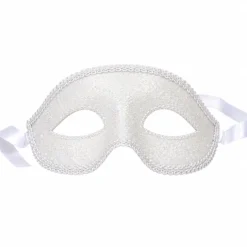Masker Venetiaans kant wit half gelaat