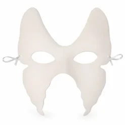 Masker vlindervorm wit gezichtsbedekkend