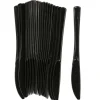 Messen - herbruikbaar - plastic - zwart - 20 stuks