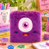 Monster Mini Pluizig Notitieboek Paars