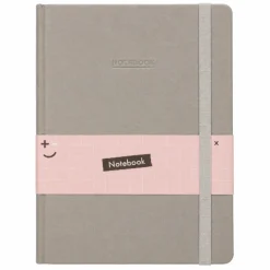 Notitieboek glitter grijs A4