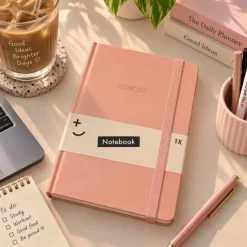 Notitieboek glitter Roze A5