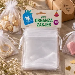 Organza zakjes wit 10 stuks