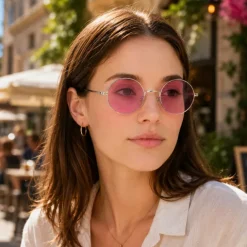 Partybril hippie roze