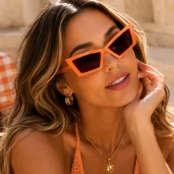 Partybril vlinder oranje