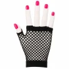 Party visnet handschoenen zwart kort