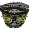 Pet pailletten met bril zwart