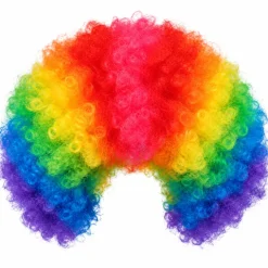Pruik clown regenboog