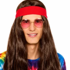Pruik hippie met hoofdband