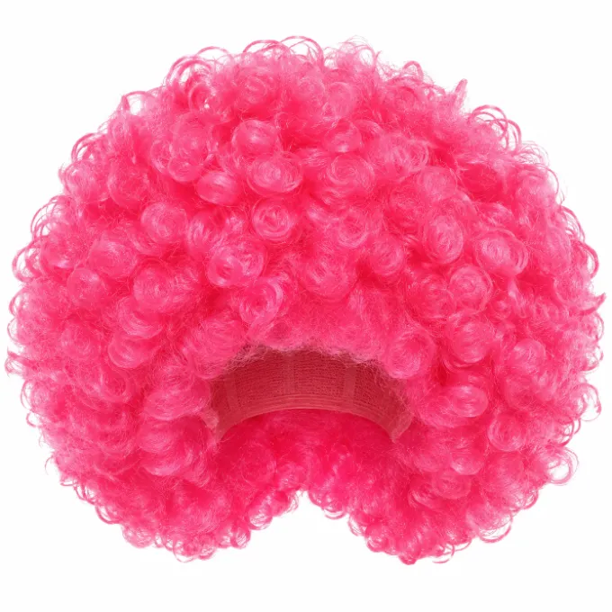 Pruik mega roze