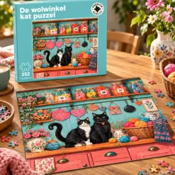 Puzzel De Wol Winkel Kat 252 stuks