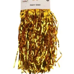 Rokje glitter folie goud one size