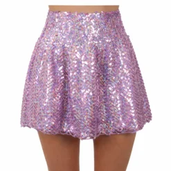 Rok pailletten roze - One size