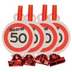 Rolfluitjes verkeersbord 50 jaar - 4 stuks