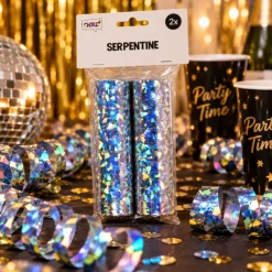 Serpentine metallic zilver 2 stuks