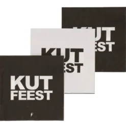 Servetten Kutfeest zwart/wit - 20 stuks