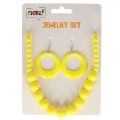 Sieradenset neon geel