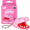Sleutelhanger bijtende hippo roze