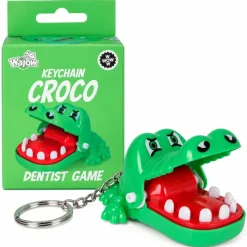 Sleutelhanger bijtende kroko groen
