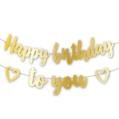 Slinger Happy birthday to you goud (2 meter)
