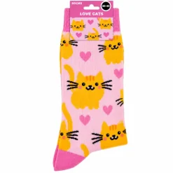 Sokken - funny love cats - maat 36-41
