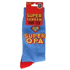 Sokken met tekst -super opa- mt 42-46