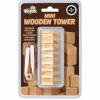 Spel houten toren mini pincet en dobbelsteen