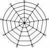 Spinnenweb mega zwart 1,80m