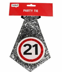 Stropdas verkeersbord 21 jaar