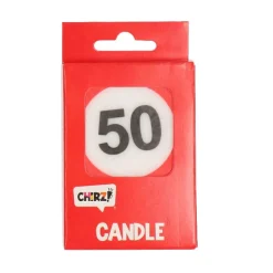 Taartkaarsje verkeersbord 50
