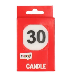 Taartkaarsje verkeersbord 30