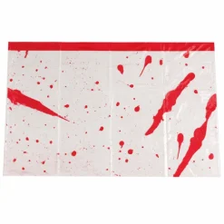 Tafelkleed bloederig wit/rood 137x274cm