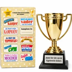 Trofee DIY stickers meerkleurig XL