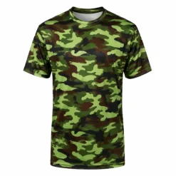 T-shirt camouflage groen maat S