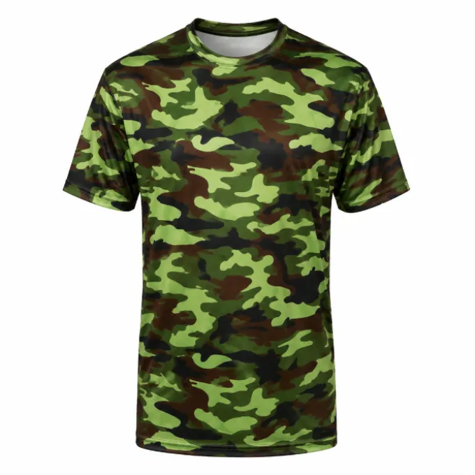 T-shirt camouflage groen maat M