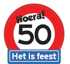 Verkeersbord Hoera 50