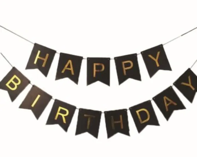 Vlaggenlijn Happy Birthday - 3m