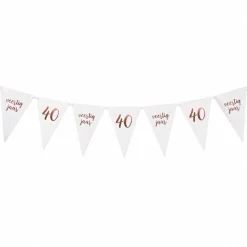 Vlaggenlijn 40 jaar roségoud - 4m