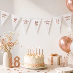 Vlaggenlijn 18 jaar roségoud 4m
