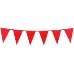 Vlaggenlijn rood - 10m (20 vlaggen)