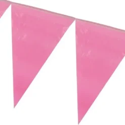 Vlaggenlijn roze XL - 10m (18 vlaggen)