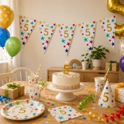 Vlaggenlijn Sterren 5 jaar - 6 meter