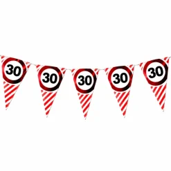 Vlaggenlijn verkeersbord 30 jaar - 3m