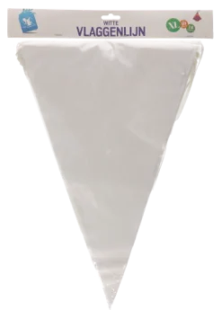Vlaggenlijn wit XL - 10m (18 vlaggen)
