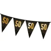 Vlaggenlijn zwart/goud 50 jaar - 5m