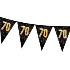 Vlaggenlijn zwart/goud 70 jaar - 5m